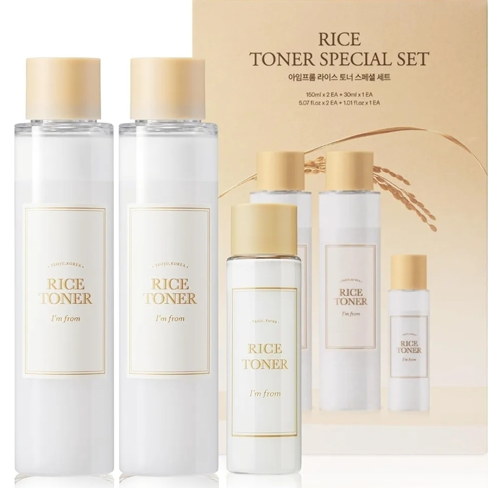 Rice Toner Special Set - White and Gold